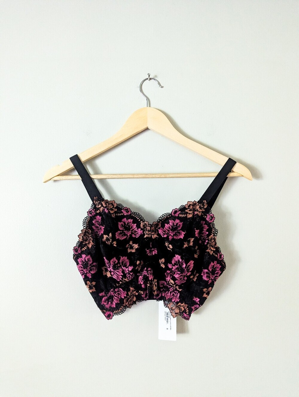 CosaBella Italian Lingerie Black And Pink Curvy Bralette